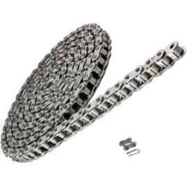 RED BOAR CHAIN #35SS Stainless Steel Riveted Roller Chain 10ft Roll with Connecting Link