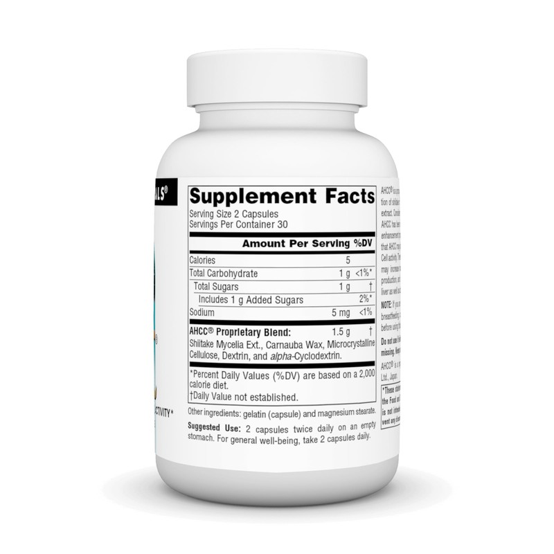 Source Naturals AHCC 750 mg Increases Natural Killer Cell Activity*