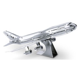 Fascinations MMS004 Metal Earth 502502 Commercial Jet Boing 747, Laser Cut 3D Construction Kit, 1 Metal Board, from 14 Years