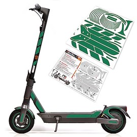 m2medien Sticker Set/Sticker Set Suitable for Segway Ninebot MAX G2D E-Scooter - 46 Pieces on 35 x 40 cm Sheet (Green Reflective)