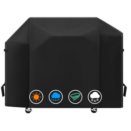 Heavy Duty 600D Polyester Cover Compatible with Traeger Silverton 810, Silverton XL Pellet Grill Smoker Outdoor Waterproof fit for Traeger Silverton 810 XL Pellet Grill Cover Full Length BAC593