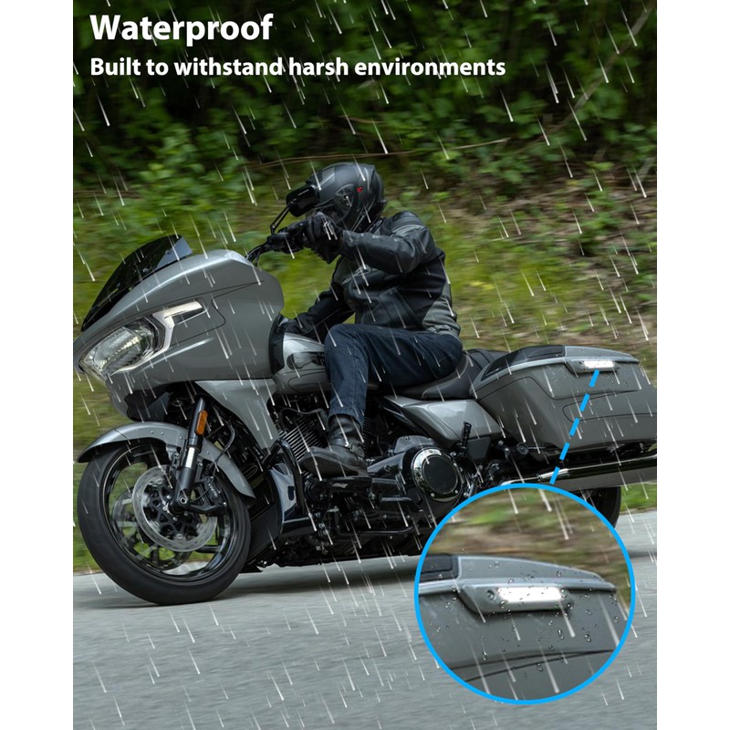 VEISUTOR Smoked Saddlebag Reflectors for Harley CVO Road Street Glide
