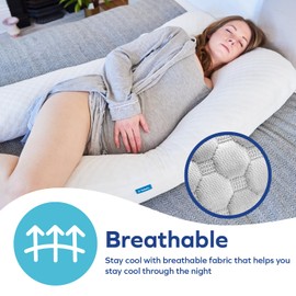 Dr. Talbot's Mom's Pregnancy Pillow - Stay Cool U-Shaped Pillow for Pregnant Women
