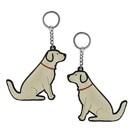 Sweet William Golden Retriever Keyring, yellow
