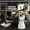 Cheereveal Golden and Black Hip Hop Photo Booth Props -