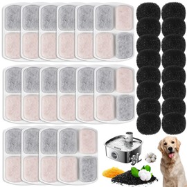 16+16 Pcs Dog Water Fountain Filters Compatible with Feelneedy FN-W18