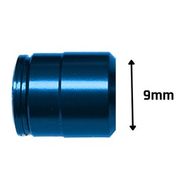 Tectonic A/C Repair Fittings | Quick Connect Air Conditioning Compression Fittings Metric Size A/C Repair Aluminum Block Off Caps 9mm | Replacement for FMSI 5918