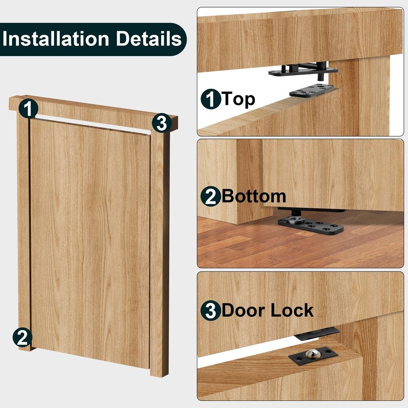Hidden Door Hinge,570Lbs Load-Bearing Thickened Solid Stainless Steel - Heavy