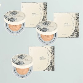 Fit Your Skin Art Fit Glow Cushion Non-crumbling Cover Pact Cushion Foundation, No. 23 (Sand Rose), 3 pcs. / 핏유어스킨 아트핏 글로우 쿠션 무너짐 없는 커버 팩트 쿠션 파운데이션, 23호(샌드 로즈), 3개