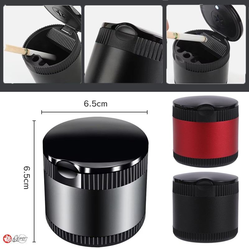 Lebonarier Car Ashtray with LED Light Smell Proof Car Ashtray