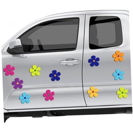 DECHOUS 24Pcs Magnetic Flower Stickers for Fridge Easy Apply Remove Decorative Magnets for Kitchen DIY Craft Projects Vibrant Spring Theme Home Decor