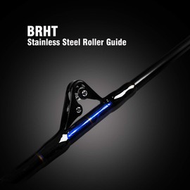 Fiblink 1-Piece Saltwater Offshore Trolling Rod Conventional Boat Rod Carbon Fishing Pole (30-50 Pound)