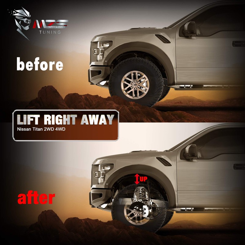 MZS Leveling Kit 3" Front Lift Strut Spacers Compatible with