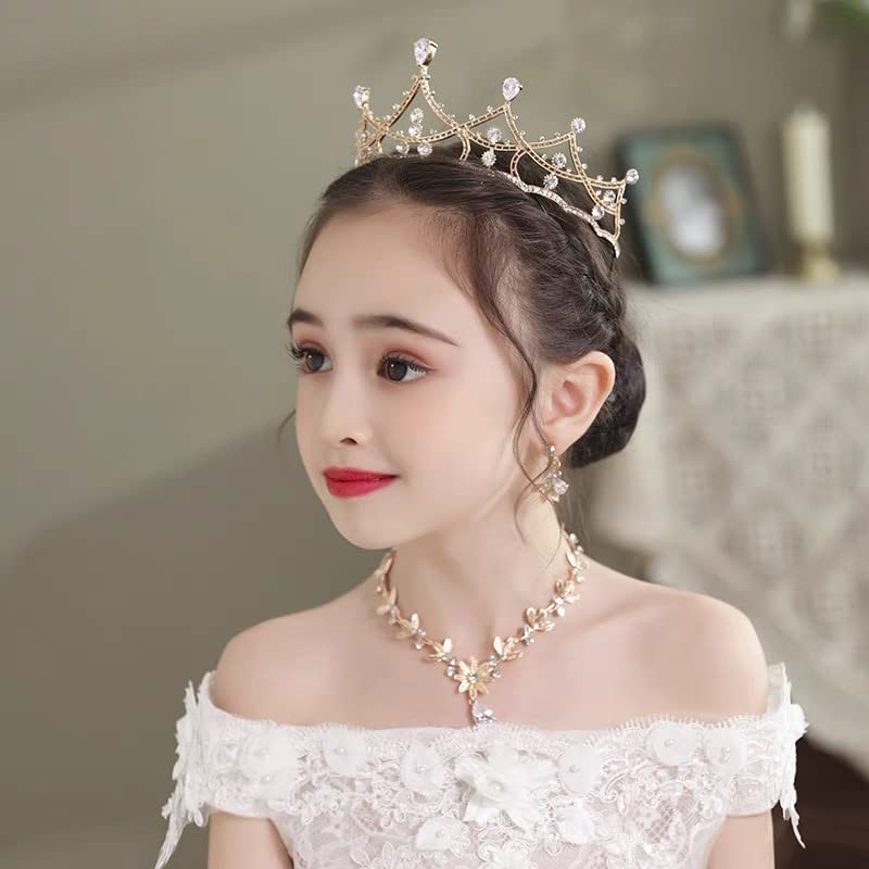 YOVEKAT Princess Crown Head Tiara Wedding Princess Princess Tiara (Gold)