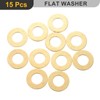 uxcell M10 Flat Washer, 15 Pcs Brass Ring Flat Washers