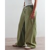 PEIHOT Low Rise Striped Denim Pants for Women Pull On