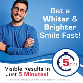 Plus White Premier Whitening System - 5 Minute Speed Whitening Gel, Comfort Fit Mouth Tray & StainGuard Post - Dentist Approved & Professional Grade (2 oz Tube, Mouth Tray and 4 oz Post Rinse)