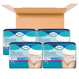 TENA Incontinence Underwear for Women, Maximum Absorbency, ProSkin - Small/Medium - 80 Count