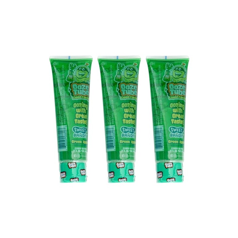 Ooze Tube Liquid Candy Green Apple, 4 Ounce Each (Pack