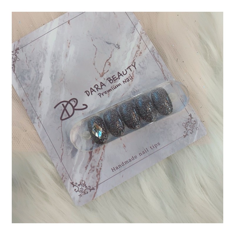 Next day delivery⭐Black glitter stone nail⭐ / 다음날발송⭐블랙글리터 스톤네일⭐