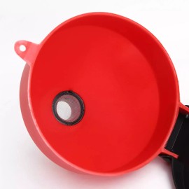 Unbranded 4 Quart Capacity Spill-Free and Polyethylene Funnel with Hang Hole Spout Length