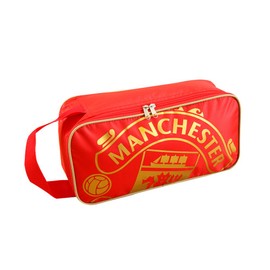 Manchester United Foil Print School Shoe Bag, 18 cm, Red