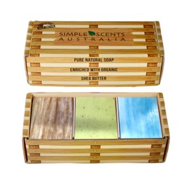 Simple Scents Australia Assorted 6 PCS Natural Soap Bars, Assorted Coastal Woods, 3.5oz Each Moisturizing French Triple Milled Soap Bars Enriched with Shea Butter, Pure Plant Oil Body Soap