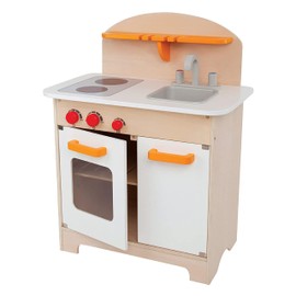Hape Gourmet Kitchen Kid's Wooden Pretend Play Kitchen Set |Sink, Stove, Baking Oven, Cabinet, Turnable Knobs & Spice Shelf
