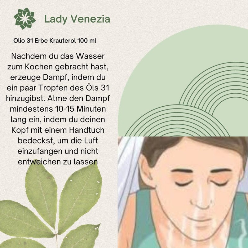 Lady Venezia, Oil 31 Herbal Oil 100ml Essential Oil Massage