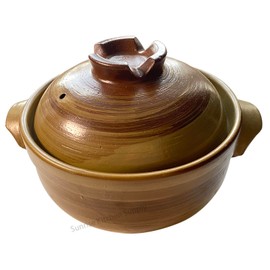 SUNRISE Donabe Hot Pot (Double Lid #9, 4 QT)