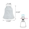 Aspen Creative 23030-4A Transitional Alabaster Bell Shape Ceiling Fan Glass