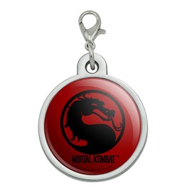 GRAPHICS & MORE Mortal Kombat Symbol Chrome Plated Metal Pet Dog Cat ID Tag