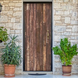 WAVAPAL Home Decoration Wood Grain Textured Printed Pattern Contact Paper Self-Adhesive DIY Wood Look Door Sticker 30.3 "W x 78.7 "L Set of 2 Sheets