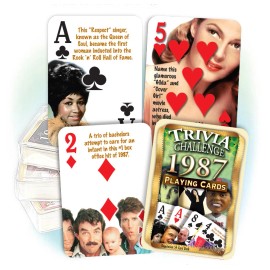 Flickback 1987 Trivia Playing Cards: Great Birthday or Great Anniversary Gift