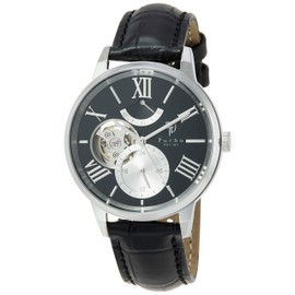 Fulvo Design F8401BKBK Men's Watch, Black, Dial color - black, Watch self-winding, power reserve, open heart