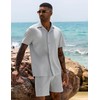 UOUA 2 Piece Short Sets for Men Summer Beach Outfits