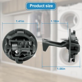 W11457841Washer Lid Strike Compatible with whirlpool Maytag Kenmore Washer Door Lock,Upgrade Washer W11091027 W11454734 VV10810403 W11307244 AP6987306 P516218028 (pack of 2)