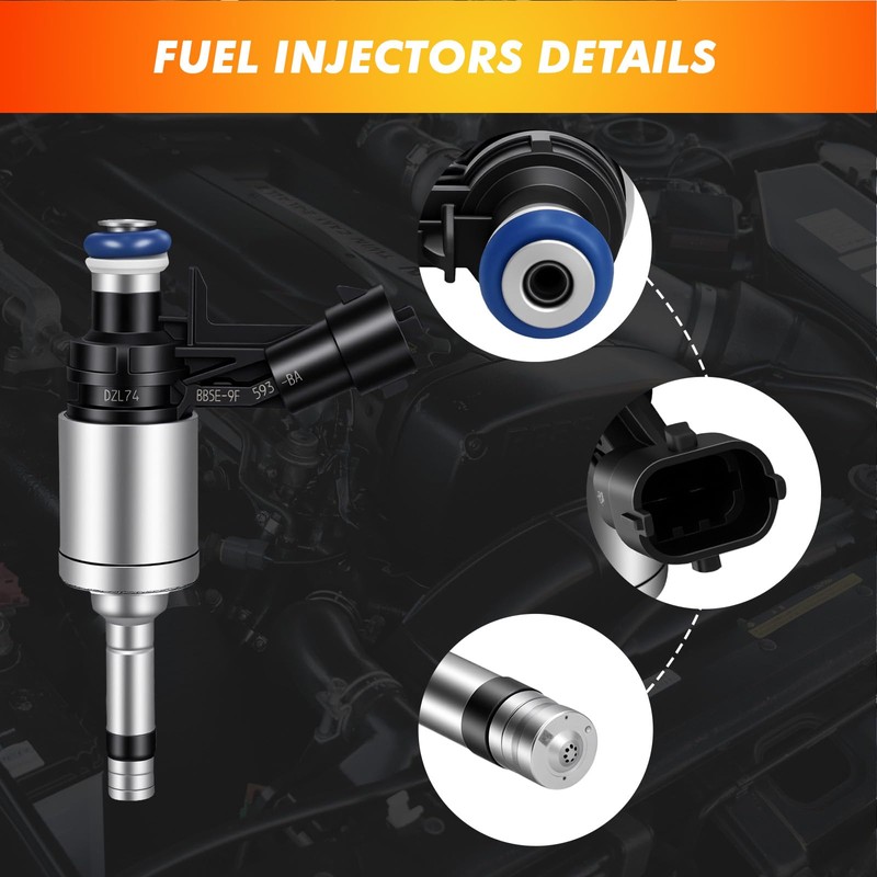 2012-2018 4Pcs Fuel Injectors Compatible for Ford Focus Edge Escape