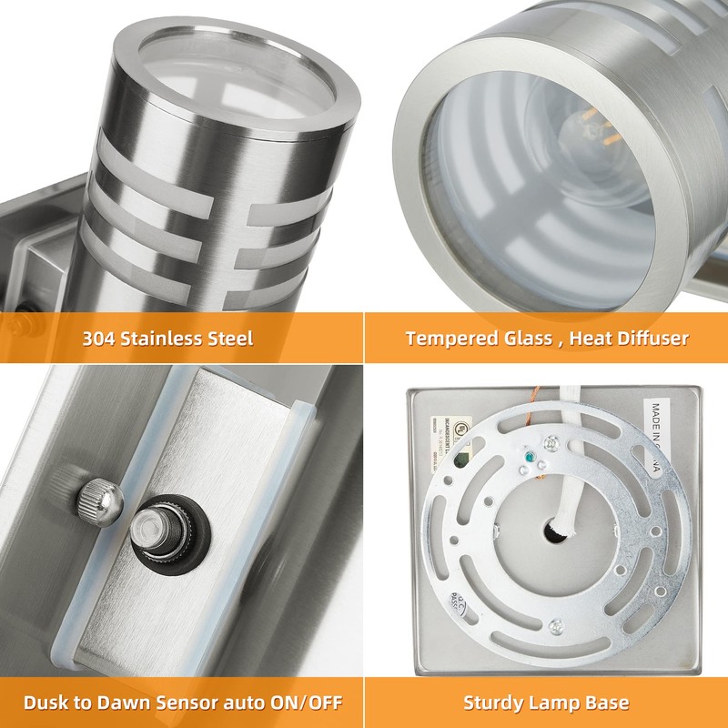 Outdoor Wall Lights, Exterior Dusk to Dawn Sensor Wall Lanterns,