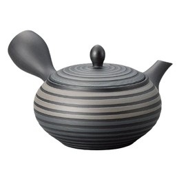 J-kitchens Teapot, Capacity (Approximate), 9.4 fl oz (290 cc) (Deep Steamed Teapot, Obiami-Cha Strainer) Tokoname Ware No: 267953