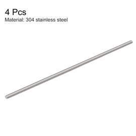 sourcing map 4Pcs M6 x 250mm Fully Threaded Rod 304 Stainless Steel Right Hand Threads