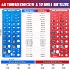 56Pcs Thread Checker, Nut and Bolt Thread Checker Standard and