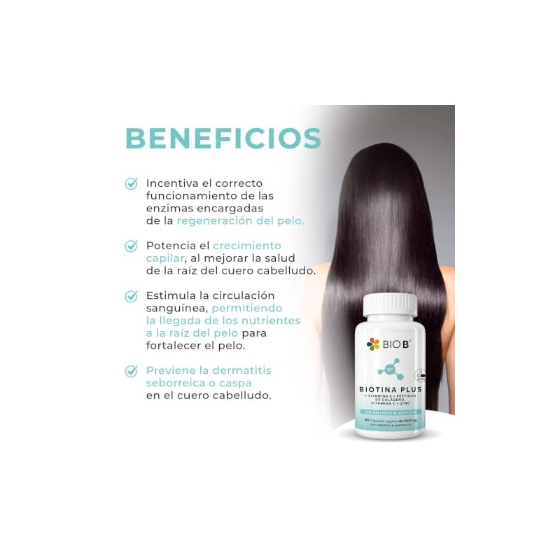 BIO B | Biotina Plus | 60 cápsulas veganas