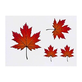 4 x 'Maple Leaf' Temporary Tattoos (TO00048155)