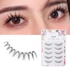 N07 False Eyelashes, 3D, 5 Pairs Natural Eye Butt Eyelashes,