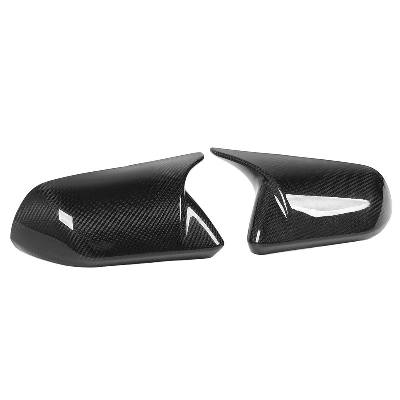 1 Pair Carbon Fiber Mirror Covers Ox Horn Style Car