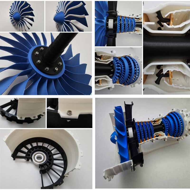 For Bambu Lab Makerworld MH006 Jet Engine Creative Model Kit