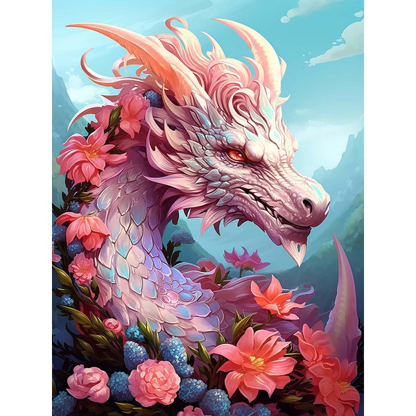Yeerumo DIY Diamond Painting Accessories Dragon Full Set, 5D Painting