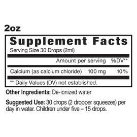 Eidon Ionic Minerals Liquid Calcium Supplement - Calcium Drops, Supports Muscle, Teeth, and Bone Health, Bioavailable, All-Natural, No Preservatives or Additives - 2 oz