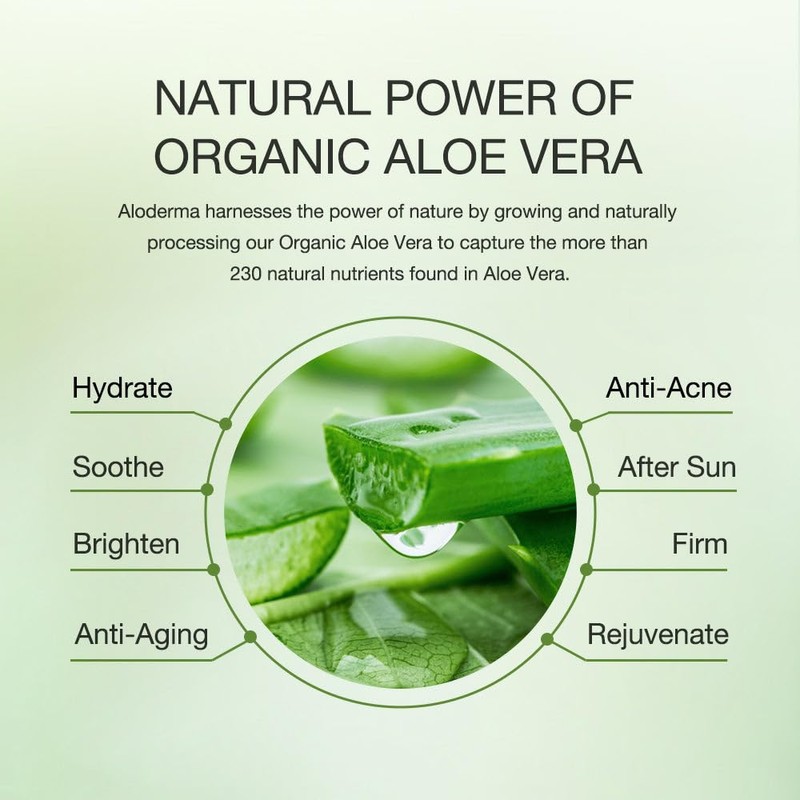 Aloderma 99% Organic Aloe Vera Gel for Skin Made within